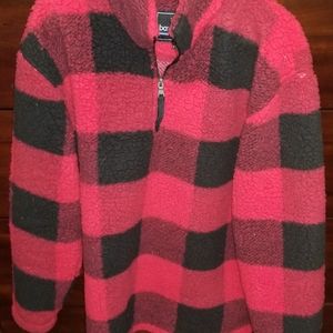 Buffalo plaid sherpa